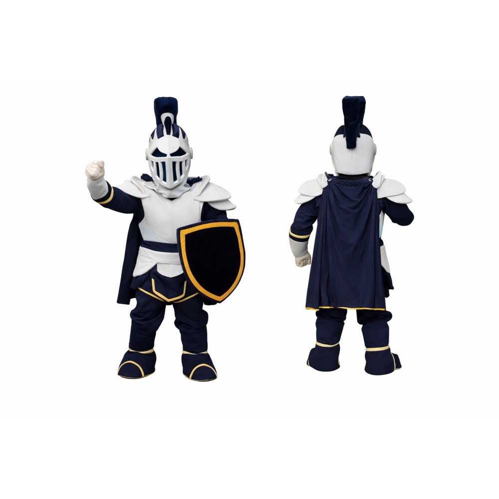 Navy Blue Knight Mascot Costume