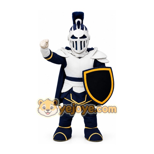 Navy Blue Knight Mascot Costume