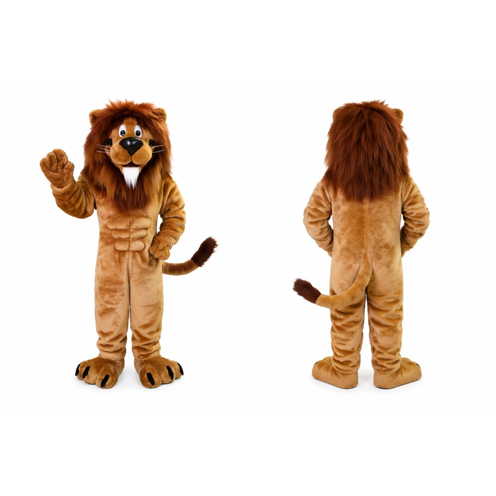 Golden Brown Lion Mascot Costume