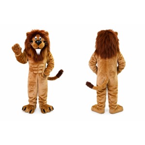 Golden Brown Lion Mascot Costume