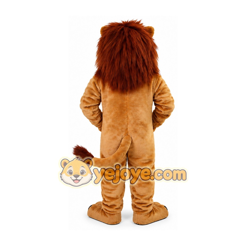 Golden Brown Lion Mascot Costume