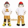 White Dalmatian Firefighter Mascot Costume