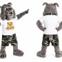 Gray Bulldog Mascot Costume