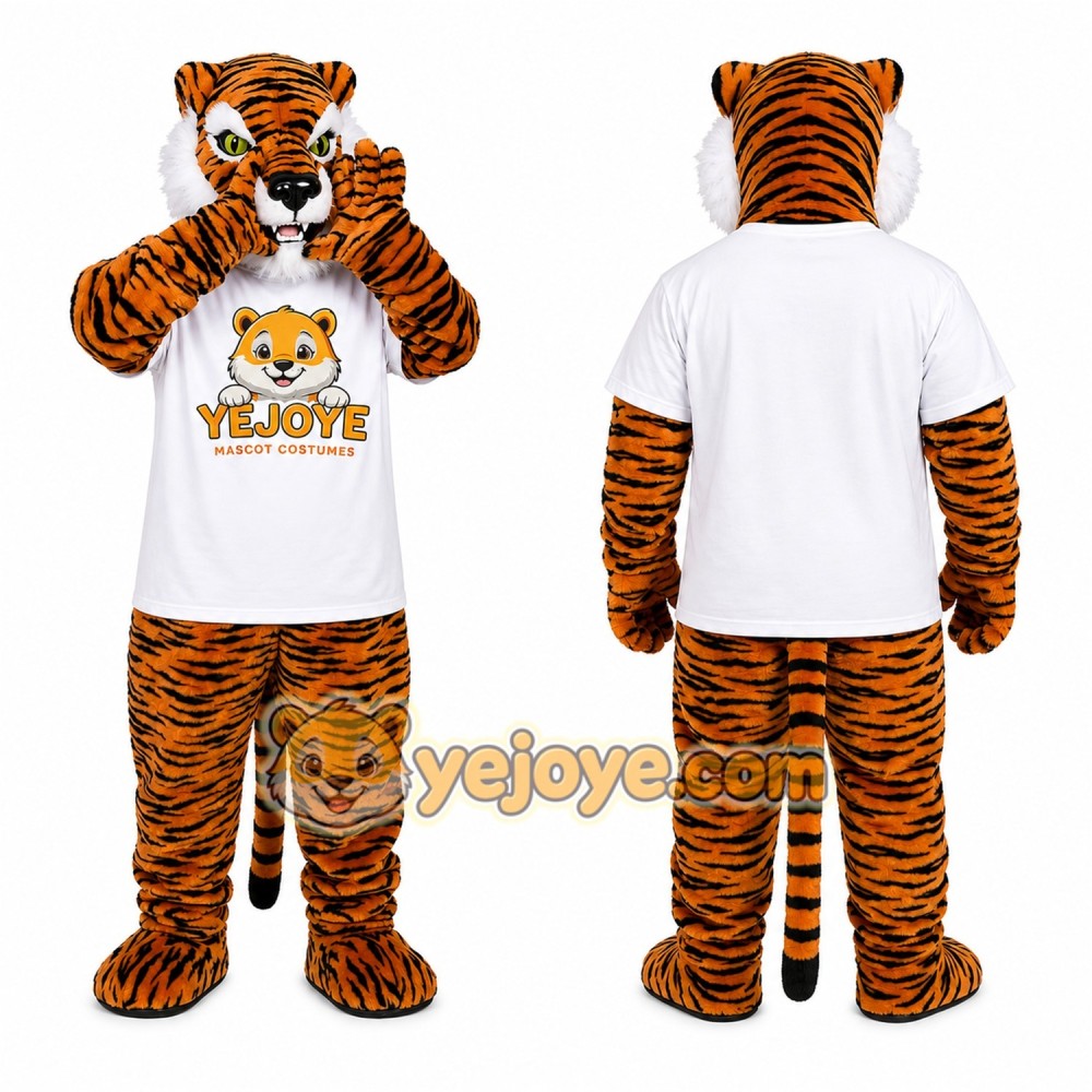 Orange Tiger Mascot Costume Orange Tiger Mascot Costume
