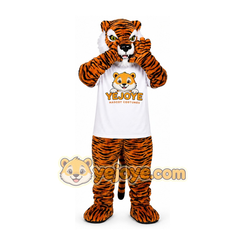 Orange Tiger Mascot Costume Orange Tiger Mascot Costume