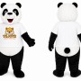 Black and White Panda Mascot Costume