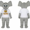 Light Gray Elephant Mascot Costume
