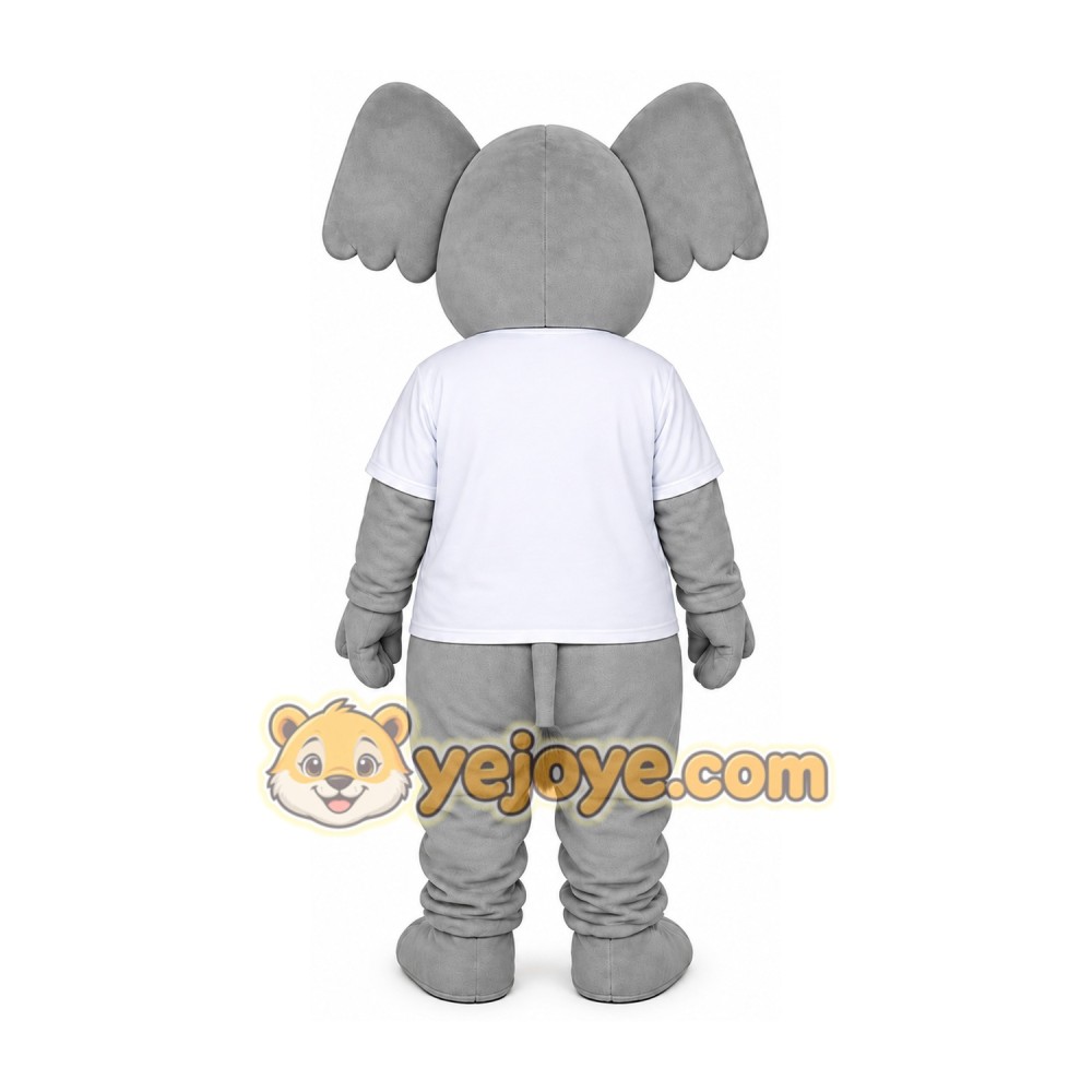 Light Gray Elephant Mascot Costume Light Gray Elephant Mascot Costume
