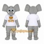 Light Gray Elephant Mascot Costume