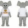 Light Gray Elephant Mascot Costume