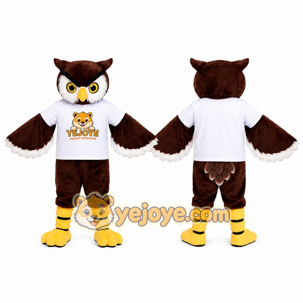 Brown Owl Mascot Costume Brown Owl Mascot Costume