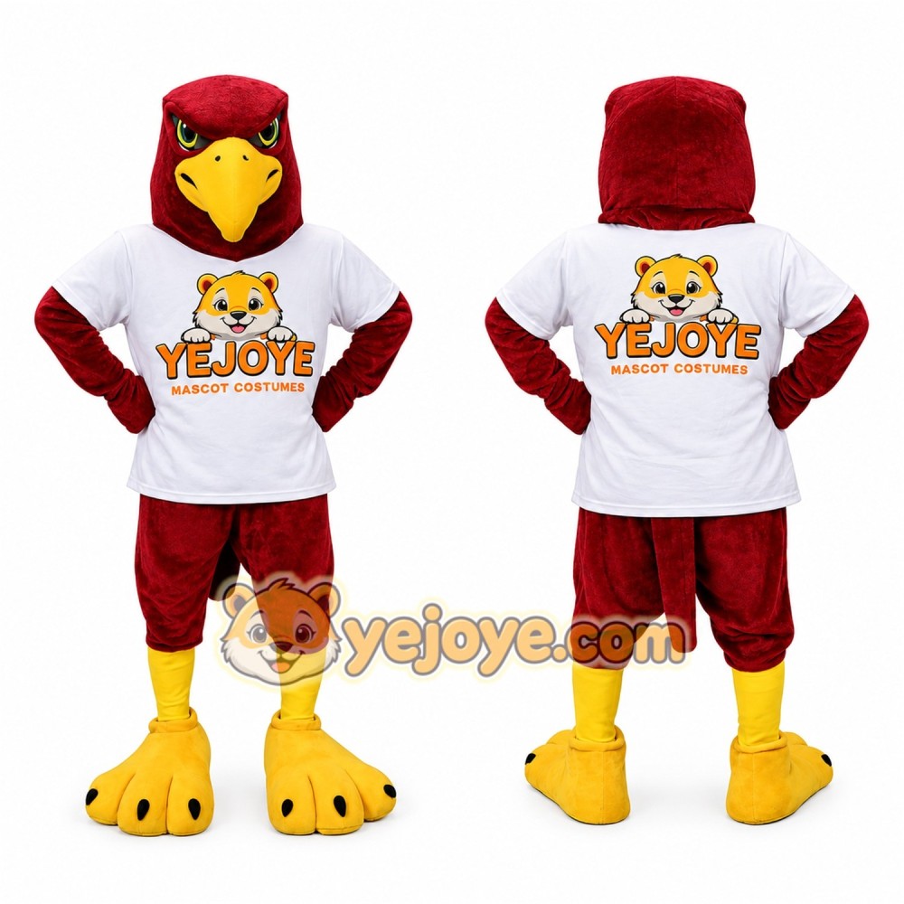 Dark Red Bird Mascot Costume Dark Red Bird Mascot Costume
