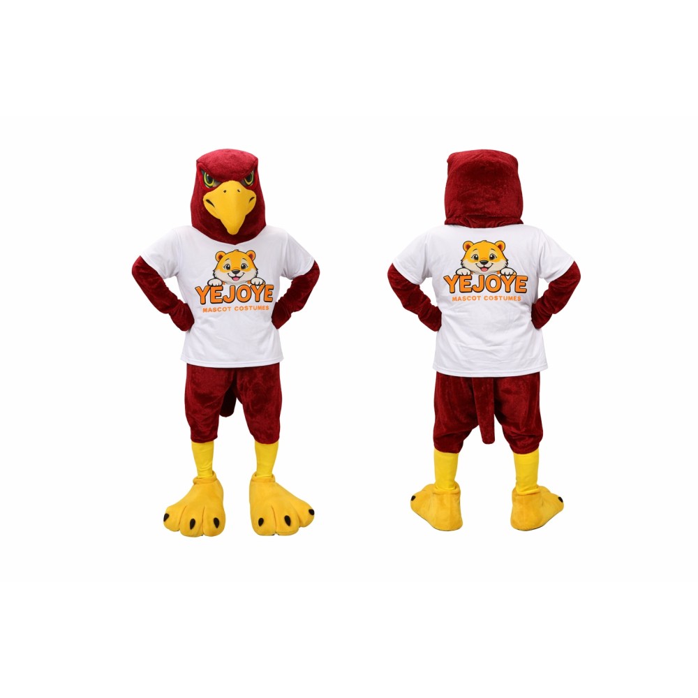 Dark Red Bird Mascot Costume