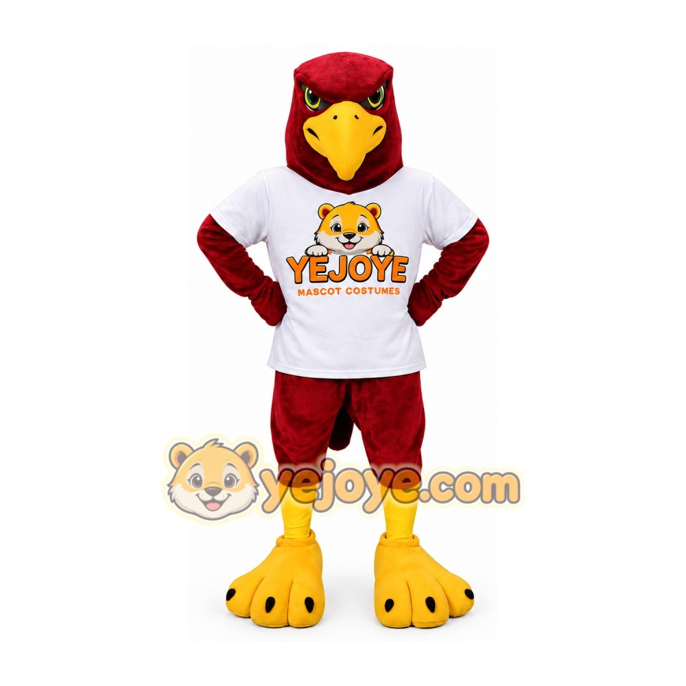 Dark Red Bird Mascot Costume Dark Red Bird Mascot Costume