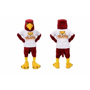 Dark Red Bird Mascot Costume