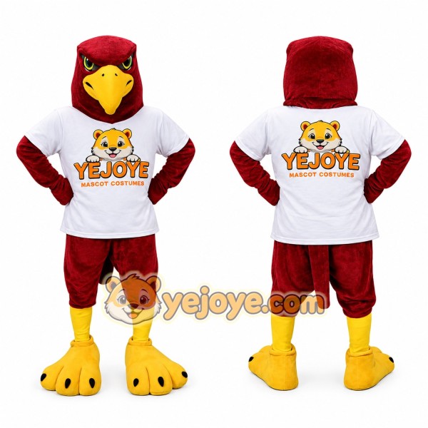 Dark Red Bird Mascot Costume