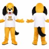 Yellow Dog Mascot Costume with Black Ears
