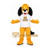 Yellow Dog Mascot Costume with Black Ears Yellow Dog Mascot Costume with Black Ears