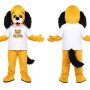 Yellow Dog Mascot Costume with Black Ears