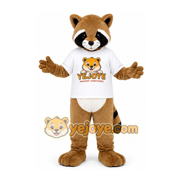 Brown Raccoon Mascot Costume