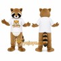 Brown Raccoon Mascot Costume