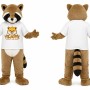 Brown Raccoon Mascot Costume
