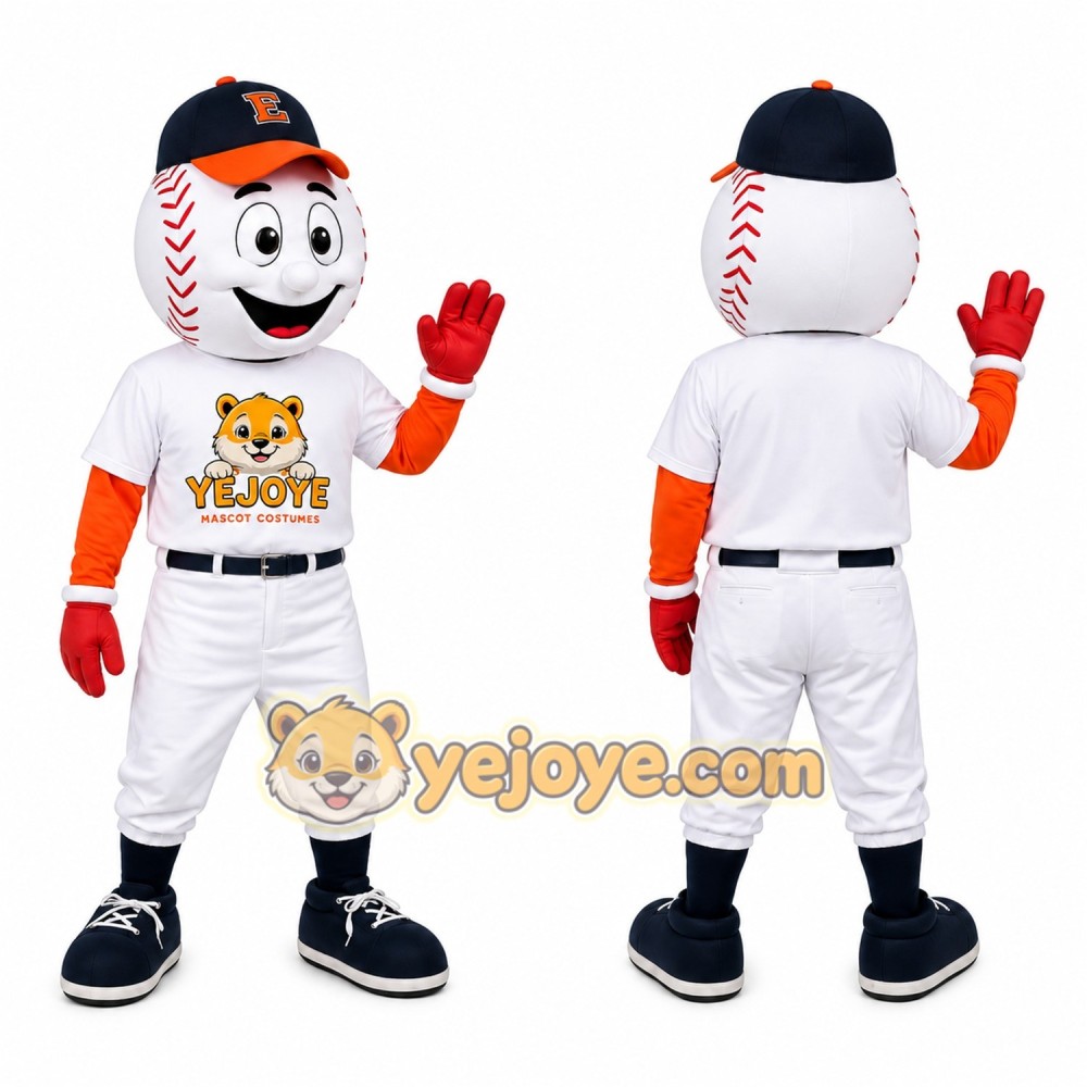 White Baseball Player Mascot Costume White Baseball Player Mascot Costume