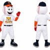 White Baseball Player Mascot Costume