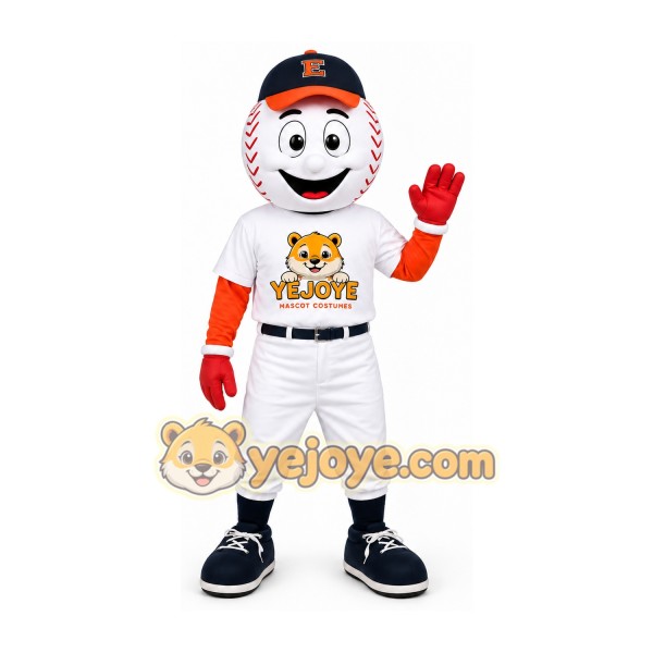 White Baseball Player Mascot Costume