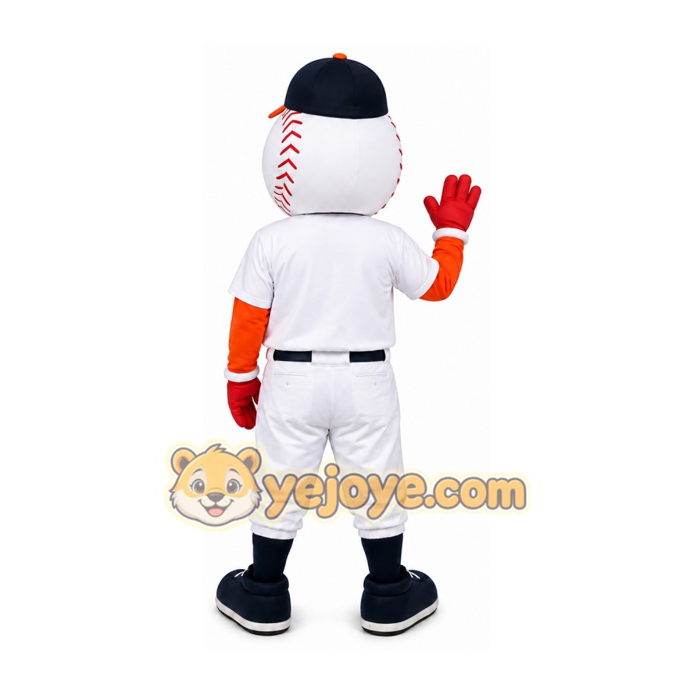 White Baseball Player Mascot Costume White Baseball Player Mascot Costume