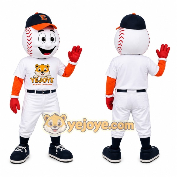 White Baseball Player Mascot Costume