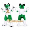 Green and White Wolf Mascot Costume Green and White Wolf Mascot Costume