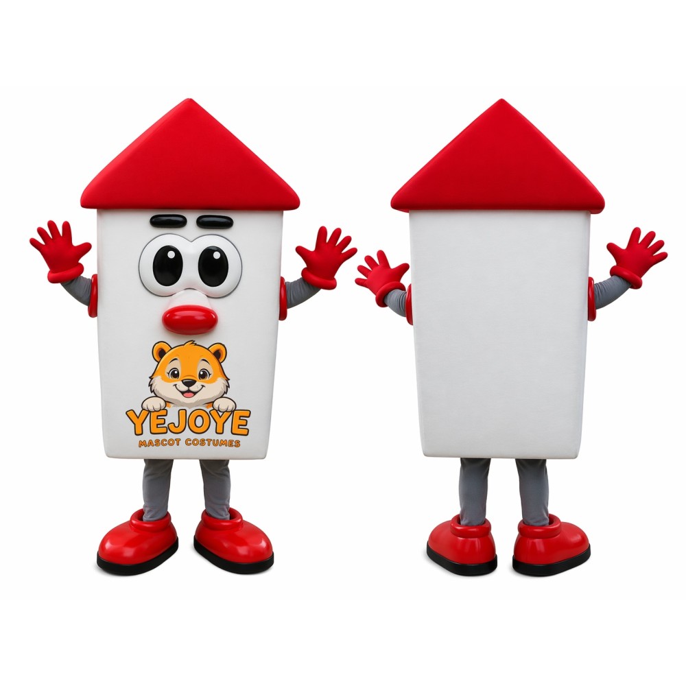 White House Mascot Costume with Red Roof