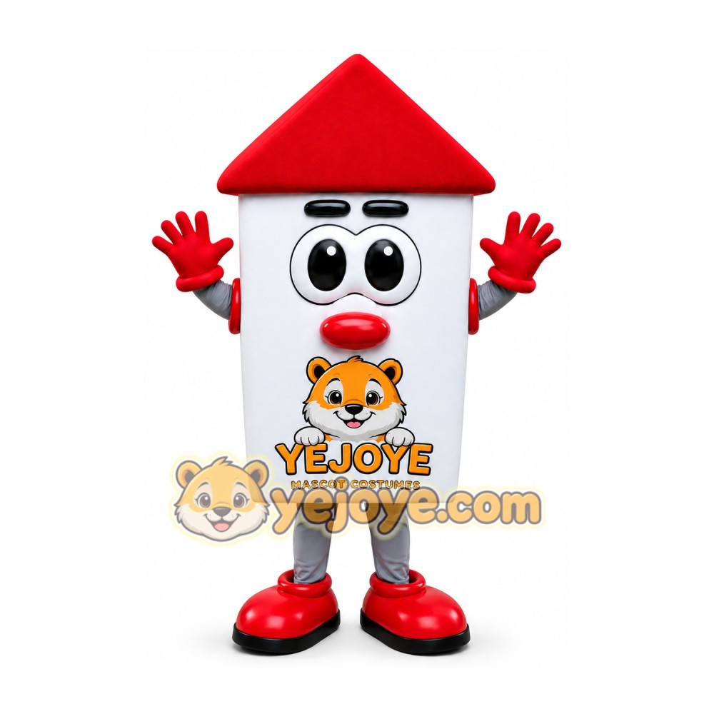 White House Mascot Costume with Red Roof