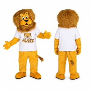 Yellow Lion Mascot Costume