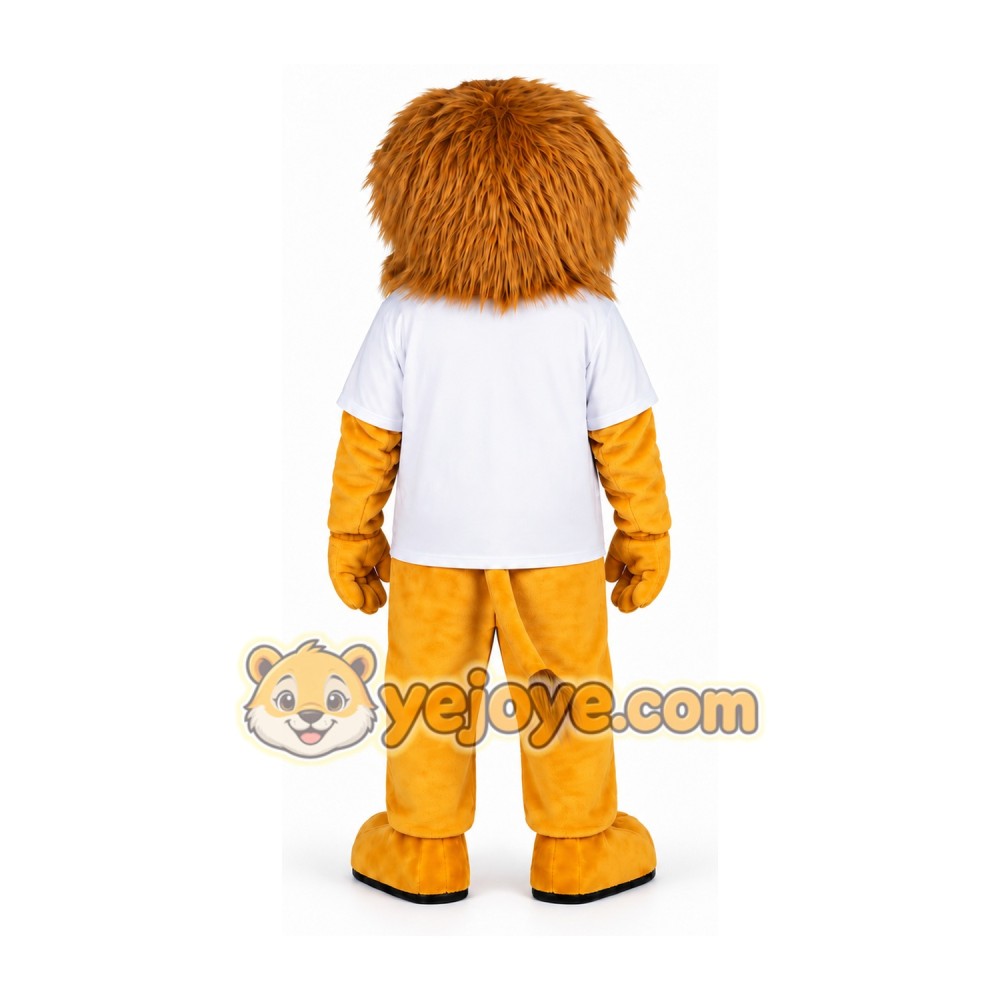 Yellow Lion Mascot Costume Yellow Lion Mascot Costume