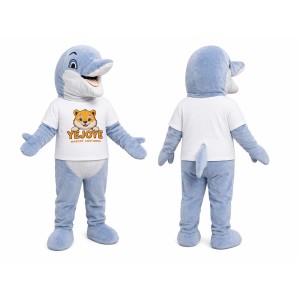 Light Blue Dolphin Mascot Costume