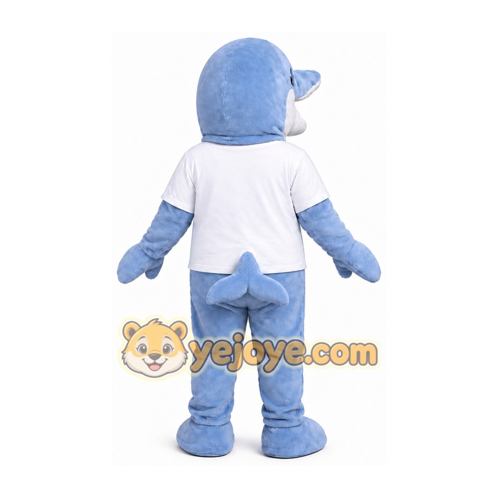 Light Blue Dolphin Mascot Costume Light Blue Dolphin Mascot Costume
