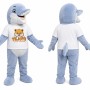 Light Blue Dolphin Mascot Costume