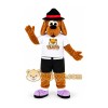 Brown Dog Mascot Costume with Black Hat Brown Dog Mascot Costume with Black Hat