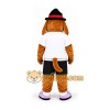Brown Dog Mascot Costume with Black Hat Brown Dog Mascot Costume with Black Hat