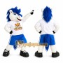 White and Blue Horse Mascot Costume