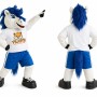 White and Blue Horse Mascot Costume