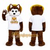 Brown Husky Mascot Costume