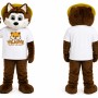 Brown Husky Mascot Costume