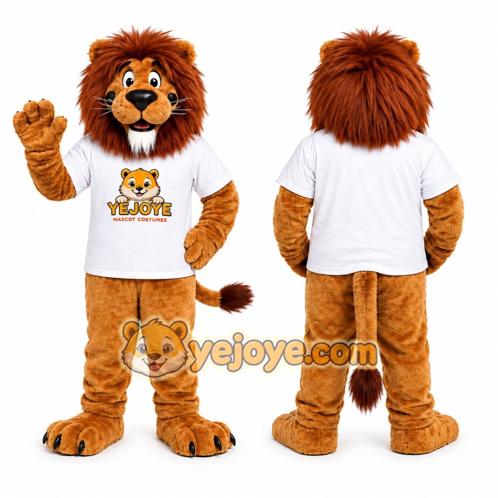 Light Brown Lion Mascot Costume Light Brown Lion Mascot Costume