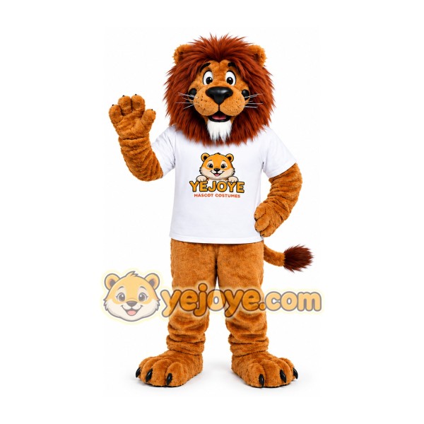 Light Brown Lion Mascot Costume