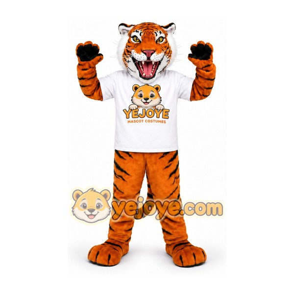 Orange Tiger Mascot Costume Orange Tiger Mascot Costume