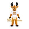 Brown Deer Mascot Costume with Black Antlers