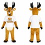 Brown Deer Mascot Costume with Black Antlers